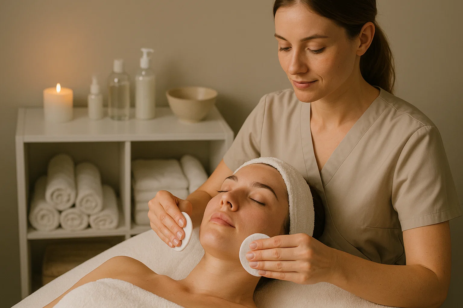 Client recevant un soin